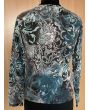 Blomstret strikbluse i str. 36 fra Gerry Weber, ubrugt, her set bagfra
