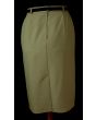 Khakifarvet vintage nederdel fra Brandtex,str. 38, her set bagfra
