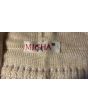 Råhvid strik cardigan fra Micha, str. 38, logo