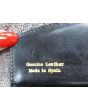 Sort vintage clutch i skind, unisex, velholdt og opbevaret røgfrit, logo