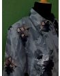 Vintage storskjorte fra Perrie, str. M, stoffet set i close up