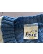 Vintage strikbluse med flagermusærmer fra Bani, Made in Denmark, str. 38, logo