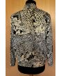 Vintage blusejakke med dyreprint fra Eurofashion, str. 38, her set bagfra