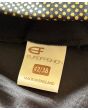 Festsæt fra Eurofashion og Juma-tex. Sort/guld slå-om overdel med peplum og sorte bukser med elastik i talje, logo overdel