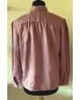 Lyngfarvet vintage skjortebluse fra Pierre Alexandre, str. 40, her set bagfra