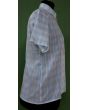 Vintage skjortebluse i lyseblå tern fra Brandtex, st. 36, her set fra siden