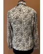 Vintage skjortebluse med rosenmotiver, str. 36, her set bagfra